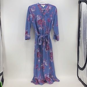 Coldwater Creek purple floral dress with pockets rare